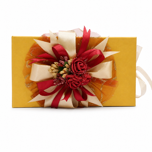 Luxury Golden Money Folder with Premium Red & Gold Bow