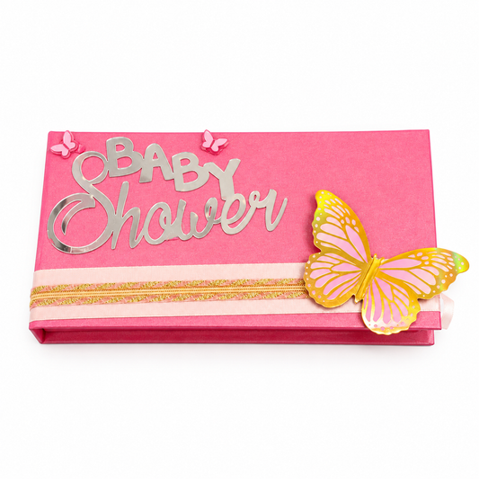 Luxury Pink Baby Shower Money Folder